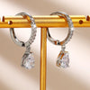 Simple Classic Square/Heart/Pear Cubic Zirconia Dangle Earrings for Women Timeless Style Wedding Eternity Jewelry - Image 3