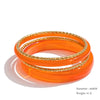 1Set 66mm 3 Round Circle Resin Overlay Minimalist Bracelet Bangle Set Gold Plated Stainless Steel Wrist Jewelry - Image 10