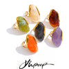 Stainless Steel Multi-Color Resin Adjustable Ring Pvd Style Y2K Attractive Finger Jewelry - Image 1