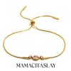 316L Stainless Steel Zircon December Birthstone Adjustable Bracelet Wrist Jewelry Women's Charm Bracelet - Image 18