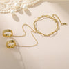 Ring Bracelets for Women Heart Clover Paperclip Chain Hand Chain Finger Bangle Stainless Steel Adjustable Wrist Jewelry - Image 7