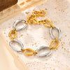 Minimalist Handmade Chain Bracelet for Women,Stainless Steel Oval Bracelets, Jewelry Gift - Image 4