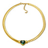 Love Heart Zircon Necklace Bracelet Dubai Cuban Chain Jewelry Set For Women Stainless Steel Gold Color Plated - Image 14