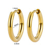 1 Pair Titanium Classic Hinged Huggie Hoops Minimalist 18G Platinum Plated Lightweight Earlobe Earrings - Image 11