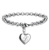 silver noble Heart 26 Letteres chain Bracelets for women party wedding Jewelry gifts - Image 26