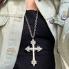 Silver-Tone Cross Pendant Necklace in 45 cm or 60 cm - Image 3