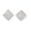 Sugar Cube Geometric Stud Earrings For Women Full Inlay Zircon Piercing Earring Engagement Wedding Jewelry - Image 9