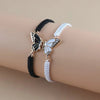 2Pcs Simple Butterfly Hand Woven Couple Bracelet For Women Men Butterfly Bangle Versatile Woven Wristband Gifts - Image 7