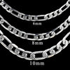 6/8/10MM Men's Figaro NK Chain Necklace Stainless Steel Gold Color Mixed Silver Color Curb Link For Women Jewelry Gift - Image 5