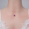 Silver Shiny Round Zircon Pendant Necklaces Chain Choker Statement Necklace For Women Collares Jewelry Gift - Image 5