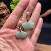 Retro Green Jade Ginkgo Leaf Style Pearl Drop Earring Chinese Ancient Style Hook Earrings For Women Gift - Image 1