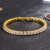 Cubic Zirconia Tennis Bracelet Gold Color Iced Out CZ Chain Bracelets For Women Men Hip Hop Bling Homme Jewelry Gift - Image 4