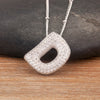 Light Aesthetic 26 A-Z Letters Sparkling Zircon Pendant Necklace Initials Alphabet For Women Lucky Jewelry Accessories - Image 13