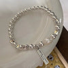 Silver Bangle Woman Dreamcatcher Tassel Feather Round Bead Adjustable Charm Bracelet Wedding Jewelry Gifts - Image 13