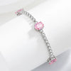 Light Silver Bright Oval Fire Zircon Women's Bracelet - Image 1