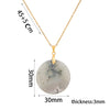1pc natrual crystal stone gemstone agate Stainless steel adjustable circular pendant necklace for women and men - Image 6