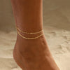 Gold Anklets Bracelets for Women Gold Plated Stainless Steel Dainty Layered Anklets Bracelets Set Jewelry Gift - Image 5