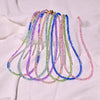 4MM Shiny Crystal Stainless Steel Necklace for Women Colorful Glass Beads Jewelry Accessories - Image 1