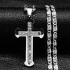 Catholic Cross Amulet Crystal Pendant Men Chain Necklace Gold Color Stainless Steel Necklaces Jewelry Masculino N4930S02 - Image 12