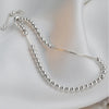 Silver Metal Bracelets for Women Men Beads Adjuatable Handmade Simple Bracelet Birthday Christmas Gift - Image 4
