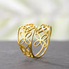 Witch Knot Ring for Women Witches Knot Jewelry Irish Jewelry Irish Wiccan Stainless Steel Adjustable Thumb Open Ring - Image 2