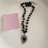 Gothic Black Peach Heart Star Pendant Necklace For Women Men Sliver Color Love Short Choker Punk Y2K Charms Jewelry Accessories - Image 14