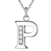 26 Letter Silver Necklace Pendant For Women Clavicle Chain Wedding Jewelry Party Gift - Image 20