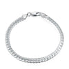 Silver Color Bracelet Necklace Set 5mm Wide Snake Chain Unisex Jewelry Set For Women&Men Anniversary Gift For Mum Wife Lovers - Image 3