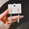 Classic Elegant Light Green Water Drop Resin Pendant Earrings For Women Girl Jewelry Accessories Gift - Image 1