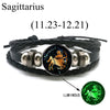 12 Zodiac Signs Leather Bracelet for Men Women Virgo Libra Scorpio Aries Taurus Braided Rope Bracelets Birthday Gift - Image 10