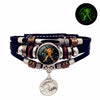 Luminous 12 Constellation Vintage Bracelet for Men Women Braided Punk Leather Bracelets Birthday Gift Glow In The Dark Bracelet - Image 8