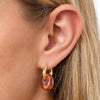 Oval Shape Acrylic Resin Pendant Stainless Steel Hoop Earrings For Women Gold Color Steel Ear Buckle Female Jewelry - Image 2