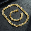 Hip Hop Square 14MM Cuban Link Necklace Men Gold Color Women Rhinestone Iced Out Cuban Chain Punk Jewelry Necklaces Gift - Image 6