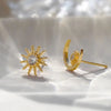 Star Moon Cubic Zirconia Stud Earrings for Women Girl Jewelry Party Gifts - Image 4