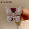 Rinhoo Full Zircon Wings Silver Color Butterfly Brooch For Women Rhinestone Insect Lapel Pins Animal Badge Jewelry - Image 1