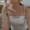 Double Layer Titanium Steel with Electroplating, Stackable Pig Nose Necklace, Long Light Chain, Sweet Style Gift - Image 2