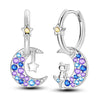 Silver Star Moon Bee Golden Earring For Women Sparkling Zircon Wedding Engagement Jewelry Gift - Image 16