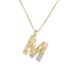 Gold/Silver Color Mixed 26 Letters Pendant Necklaces For Women Men Shiny CZ Zircon Inlay Party Jewelry Gift - Image 20