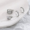 1 Pcs Zircon Korean Wave Multilayer Geometry Ear Cuff Clip on Earrings For Women Without Piercing Non-pierced Jewelry - Image 4
