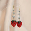 Korean Resin Strawberry Bowknot Drop Earrings for Women Food Simulated Fruit Cup Cake Dangle Earrings Jewelry Accessories - Image 5