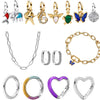 925Silver ME Gold Butterfly Elephant Heart shaped Circular Buckle Charm Pendant Fit for ME Bracelet Necklace Women's Jewelry - Image 1
