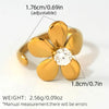 Statement Stainless Steel Delicate Shiny Cubic Zirconia Ring For Women Gold Pvd Plated Finger Jewelry Gift - Image 36