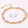 Gold-Tone Eye Motif Bracelet with Colorful Stone Accents - Image 15