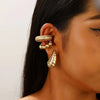 C-Shaped Clip-On Ear Cuff with Water Drop Detail - Image 27