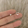Silver Color Four Pointed Star Hoop Earrings For Women Simple Metal Cross Star Piercing Earrings Aesthetic Jewelry Gift - Image 5