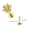 Titanium 16G Snowflake Flower Conch Helix Tragus Cartilage Stud Earring Monroe Labret Lip Piercing - Image 8
