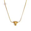 Zircon Bubble 26 Letters Necklace Stacked Jewelry Gold Plated Stainless Steel For Women Charm - Image 12