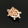 Inspiration inlay Diamond 585 Purple Gold Double layered Golden Turtle Pendant Plated Rose Gold Necklace Banquet Jewelry - Image 5
