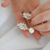 Lady Wedding Earrings Simulated Pearl Pendant Jewelry Bright Zirconia Accessories for Engagement Party - Image 2