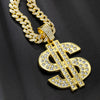 Hip Hop Dollar Pendant Necklace with 13mm Cuban Chain US Dollar Money Sign Necklaces Rap Rock Punk Jewelry For Man Gift - Image 3